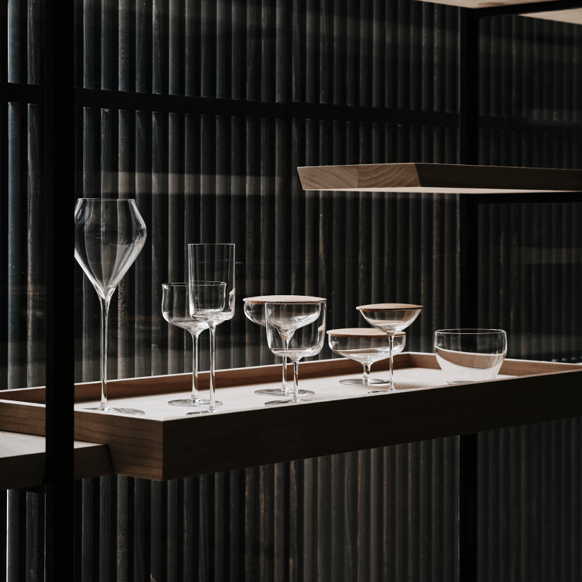Cold Tea Glass with Wooden Lid - GYOKU