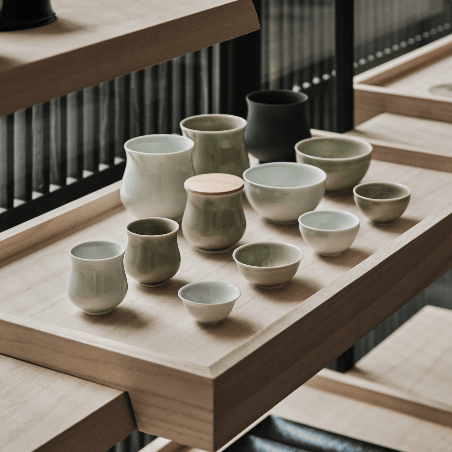 Incense Teacup Celadon Medium